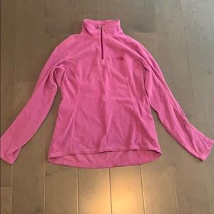 Half zip up pull over purple North Face fleece